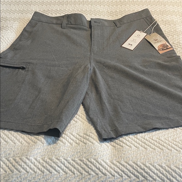 Panama Jack Charcoal Flat Front Men's Shorts - Picture 1 of 7